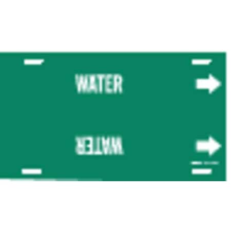 Pipe Marker,Water,Green,8 To 9-7/8 In