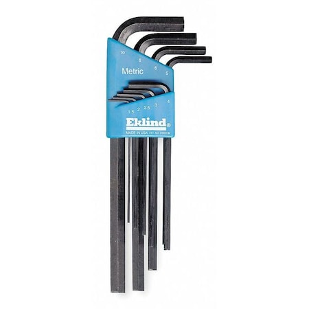 9 Piece Metric L-Shape Hex Key Set, 11609