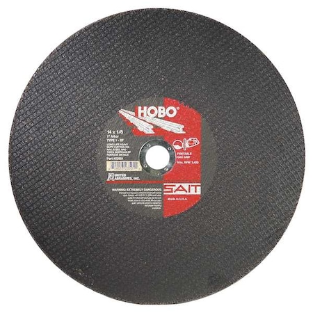 SAIT 23501 HOBO® Heavy Metals And Rail Large Diameter Portable Saw Cutting Wheels 14 X 1/8 X 1, 1-Pack