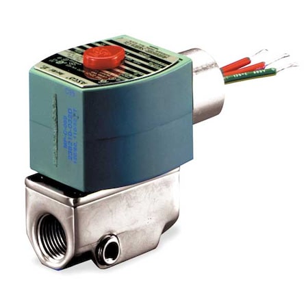 120V AC Aluminum Fuel Gas Solenoid Valve With Test Port, Normally Closed, 1/8 In Pipe Size