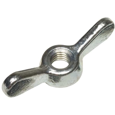 Wing Nut, 5/16-18, Malleable Iron, Zinc Plated, 0.75 In Ht, 3 In Max Wing Span, 10 PK