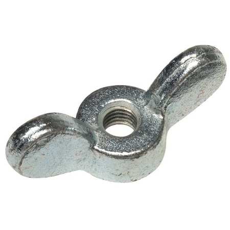 Wing Nut, 5/8-11, Malleable Iron, Zinc Plated, 1.25 In Ht, 3 In Max Wing Span, 10 PK