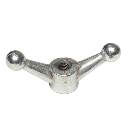 Wing Nut, 5/8-11, Malleable Iron, Zinc Plated, 1.875 In Ht, 4-1/2 In Max Wing Span, 5 PK
