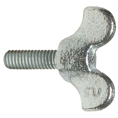 Thumb Screw, 3/8-16 Thread Size, Wing, Zinc Plated Iron, 7/8 In Head Ht, 3 In Lg, 25 PK