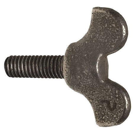 Thumb Screw, #10-24 Thread Size, Wing, Plain Iron, 1/2 In Head Ht, 1/2 In Lg, 25 PK