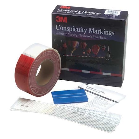 Conspicuity Tape Kit,Red/White,75Ft