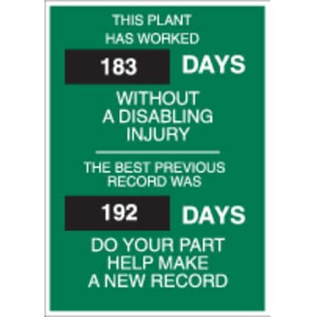 Safety Scoreboard,28 X 20In,ENG