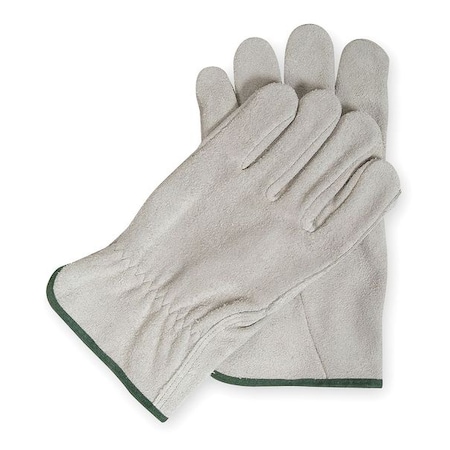 Drivers Gloves,Split Leather,Gray,2XL,PR