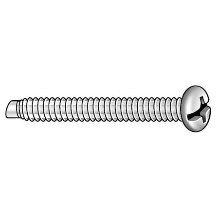 #6-32 X 1/2 In Combination Phillips/Slotted Round Pilot Point Machine Screw, Plain Stainless Steel