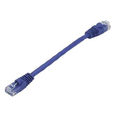 Ethernet Cable,Cat 5e,Purple,0.5 Ft.