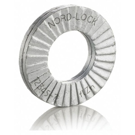 Wedge Lock Washer, Fits Bolt Size M24 Steel, Delta Protect Finish, 50 PK