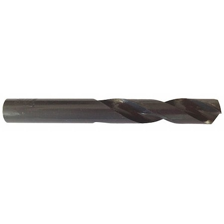 Screw Machine Drill Bit, #43 Size, 135  Degrees Point Angle, High Speed Steel, Black Oxide Finish