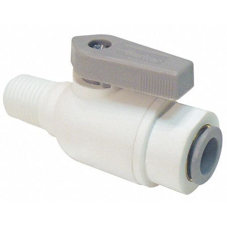 3/8 MNPT X Push Polypropylene Ball Valve Inline