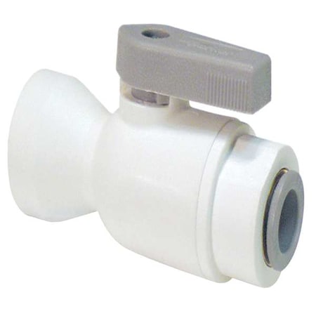 1/4 FNPT X Push Polypropylene Ball Valve Inline