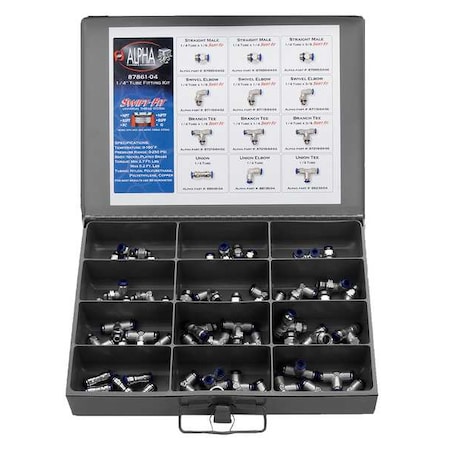 PTC Fittings Kit,60 Pieces,1/4 In Size