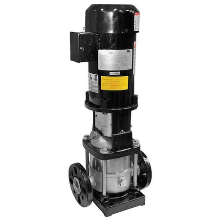 Multi-Stage Booster Pump, 1 Hp, 208 To 240/480V AC, 3 Phase, 1-1/4 In Flanged Inlet Size, 5 Stage