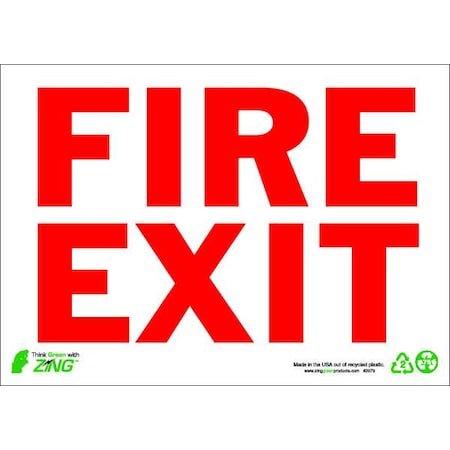 Sign,Fire EXit,7X10,Aluminum