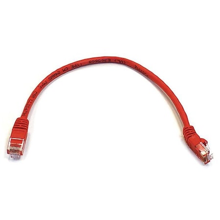 Ethernet Cable,Cat 6,Red,1 Ft.