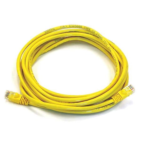 Ethernet Cable,Cat 6,Yellow,14 Ft.