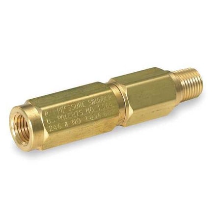 Snubber,Pressure,Piston,1/2 In,Brass