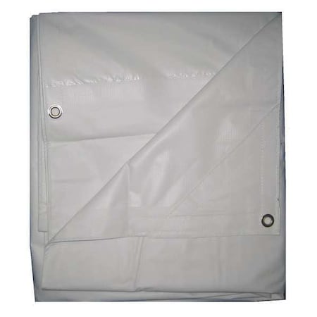 Tarp, 15 X 20 Ft, 5.1 Mil, Polyethylene, Standard Duty, White