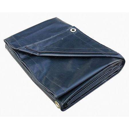 Tarp, 16 X 20 Ft, 20 Mil, Vinyl, Heavy Duty, Black, Mildew Resistant, Tear Resistant, UV Resistant