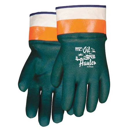 9-1/2 Chemical Resistant Gloves, PVC, L, 1 PR