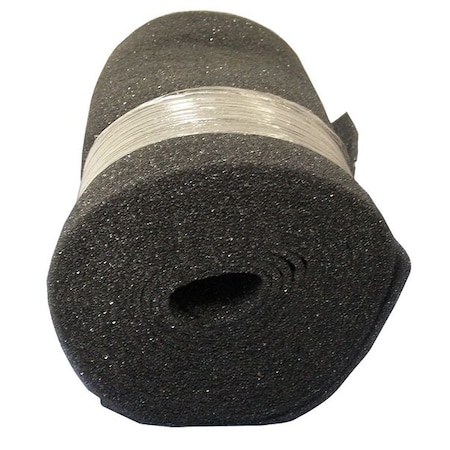 24 In X 25 Ft X 1/2 In Foam Air Filter Roll Less Than 5 MERV, Black