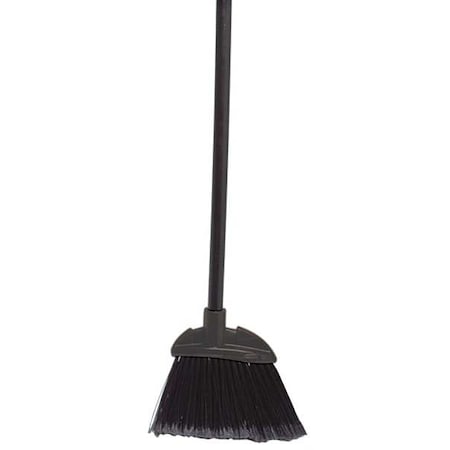 7 7/8 In Sweep Face Lobby Broom, Synthetic, Black