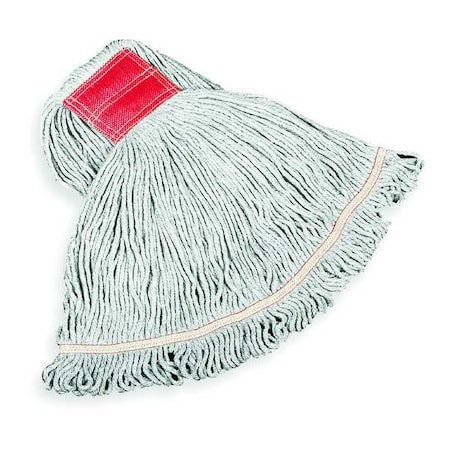 5in String Wet Mop, 16oz Dry Wt, Side Gate Connect, Loop-End, White, Cotton/Synthetic, FGC15206WH00