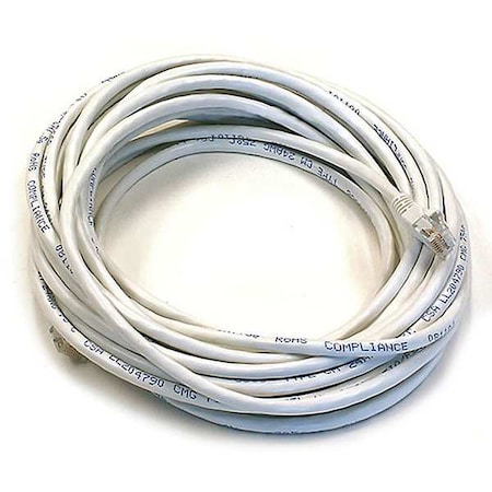 Ethernet Cable,Cat 6,White,25 Ft.