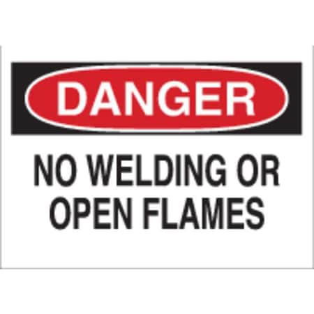 Danger Sign, 10 In Height, 14 In Width, Plastic, Rectangle, English