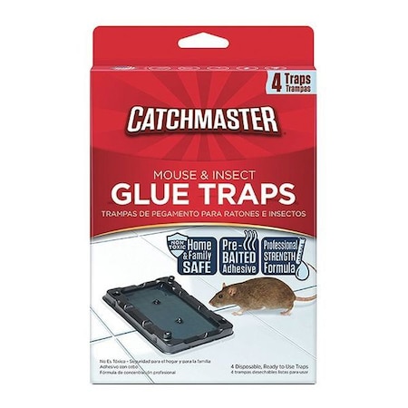 Glue Trap,5-1/4 In. L,3-1/2 In. W,PK4