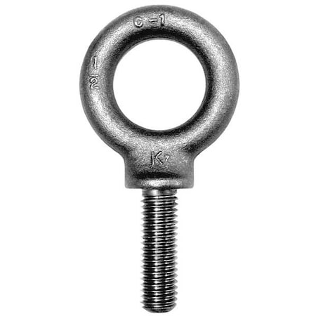 Machinery Eye Bolt With Shoulder, 3/4-10, 3 In Shank, 1-1/2 In ID, Steel, Zinc Plated