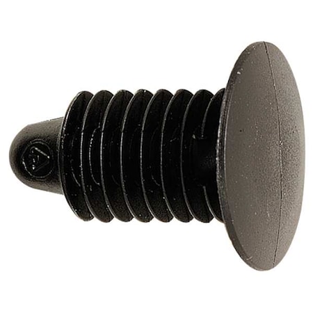 Push-In Rivet, Dome Head, 6 Mm Dia., 12 Mm L, Nylon Body, 100 PK