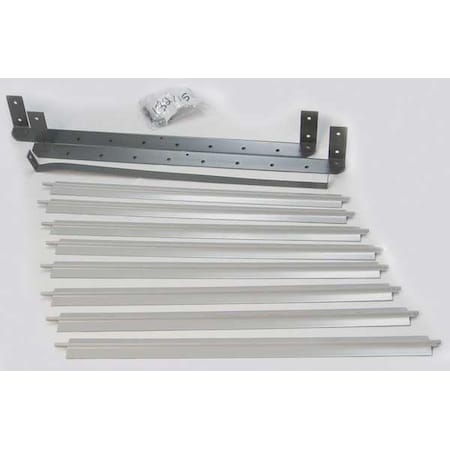Vertical Louver Kits,Gray,Steel,18-1/2H