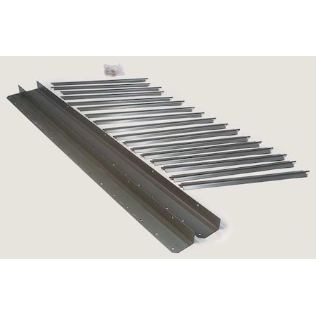 Vertical Louver Kits,Gray,18-1/2H,Steel