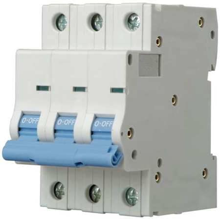 IEC Supplementary Protector, 10 A, 480V AC, 3 Pole, DIN Rail Mounting Style, NDB2-63 B10/3 Series