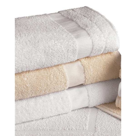 Bath Towel,25 X 54 In,White,PK12