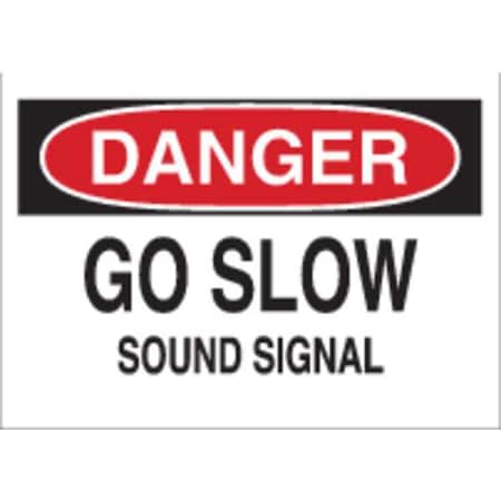 Danger Sign, 10 H, 14 W, Plastic, Rectangle, English, 25807