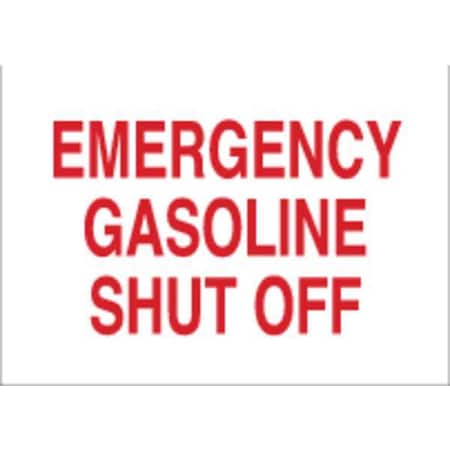 Fire Emergency Sign, 10X14, R/WHT, ENG, Thickness: 0.059, 25701