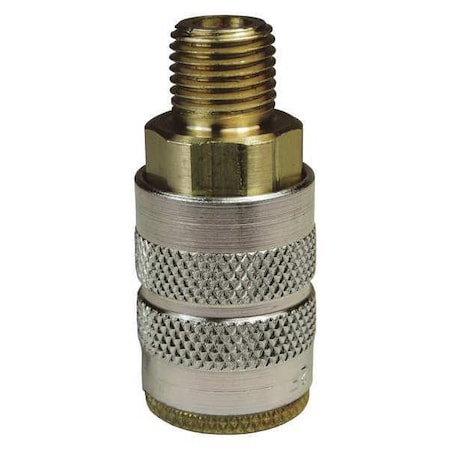 Male To Industrial Coupler,1/4,Brass