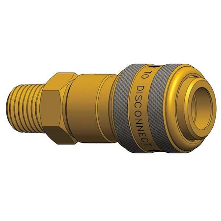 Male To Indust. Coupler,(M)NPT,3/8,Brass