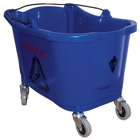 8-3/4 Gal. Rectangular Mop Bucket, 13 15/32 In H, Blue, Polypropylene