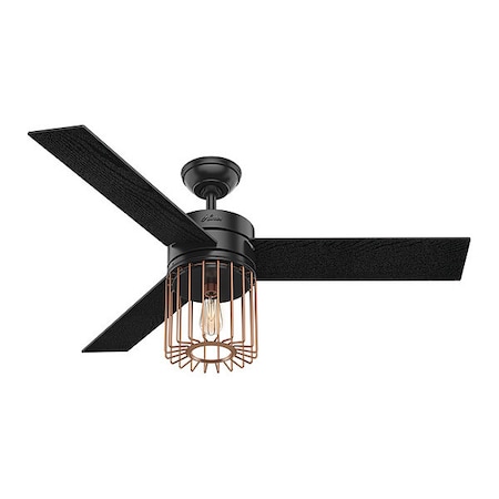 Decorative Ceiling Fan, 52 Blade Dia., 1 Phase, 120