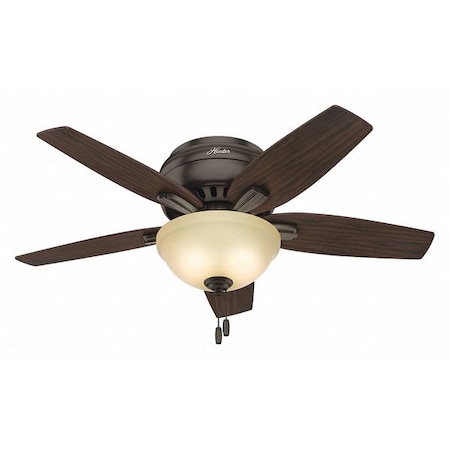 Decorative Ceiling Fan, Low Pro, 42 Blade Dia., 1 Phase, 120