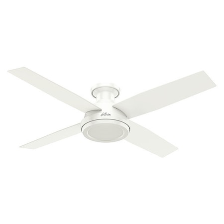 Decorative Ceiling Fan, Low Pro, 52 Blade Dia., 1 Phase, 120