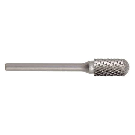 Carbide Bur, 1847 SC-5 CLE-SC Cylindrical Ball Nose Bur Double Cut 12.70mmx6mm Hardened Steel Shank