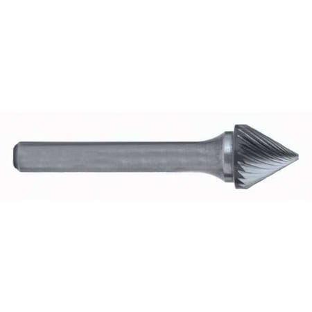 Carbide Bur, 1857 SK-5 CLE-SK 90° Included Angle Bur Standard Cut 12.70mmx6mm Hardened Steel Shank