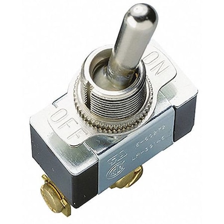 Toggle Switch, SPST, On/Off, 3/4 Hp @ 125 To 250V AC